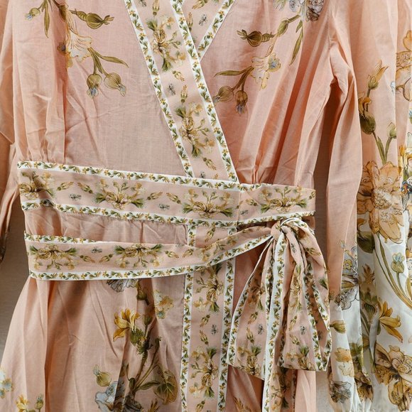 Zimmermann Chintz Floral Print Slubbed Cotton Mini Dress US 6 - Picture 9 of 11